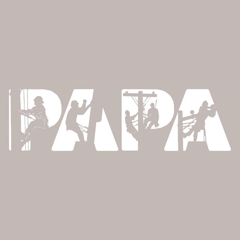 Electrical Line Worker Utility Papa Lineman Dad