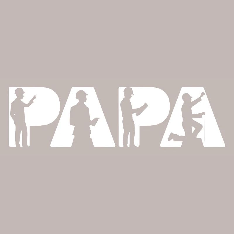 Papa Engineer Construction Silhouettes