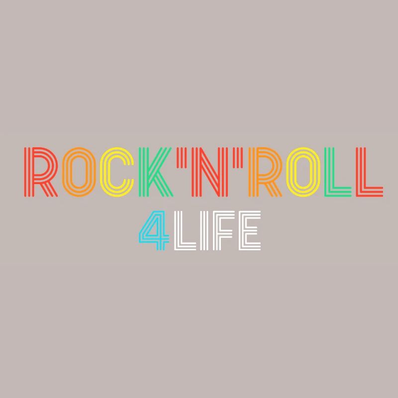 Rock'N'Roll 4 Life Retro Neon Text