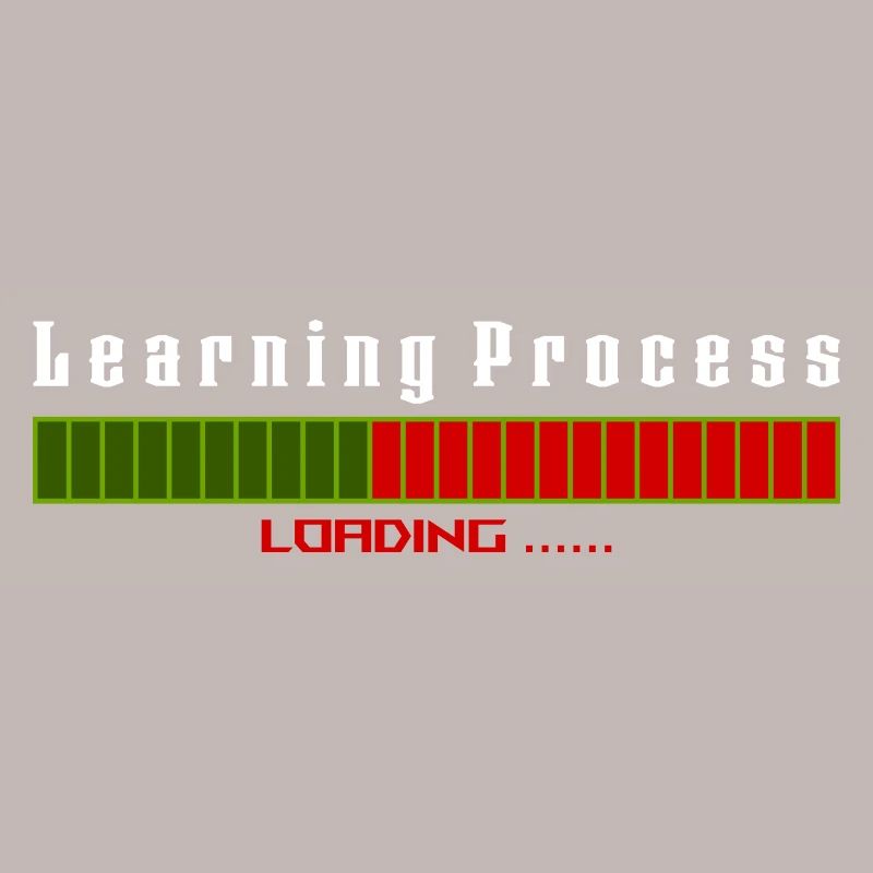 Learning Process Loading black shirt