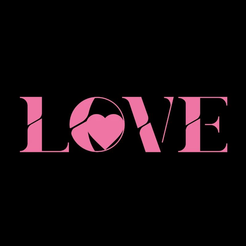 Pink Love Text Design