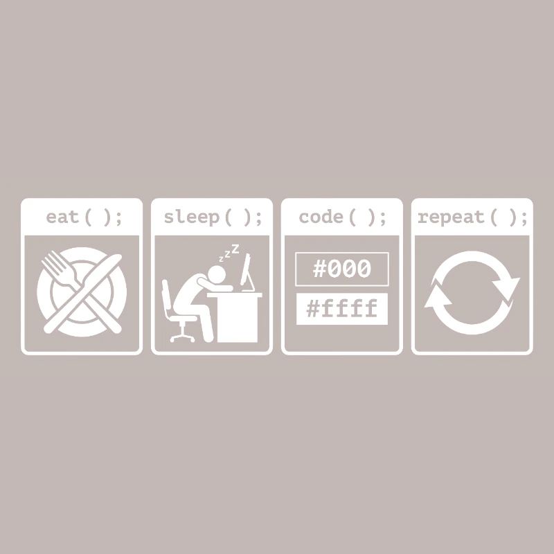 Eat Sleep Code Repeat – Coder Workflow Design