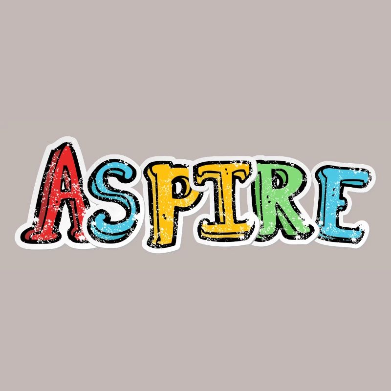 Aspire Lettrage Graffiti Coloré