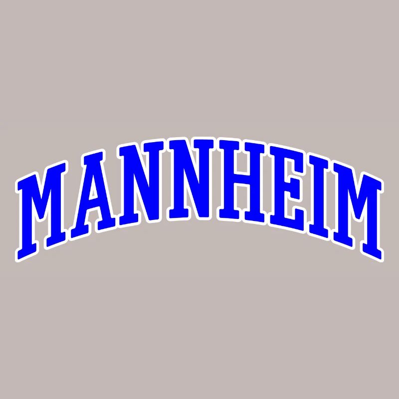 Lettrage Mannheim Bleu Blanc