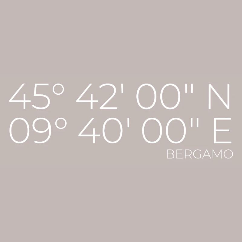 Coordinates Bergamo, Italy