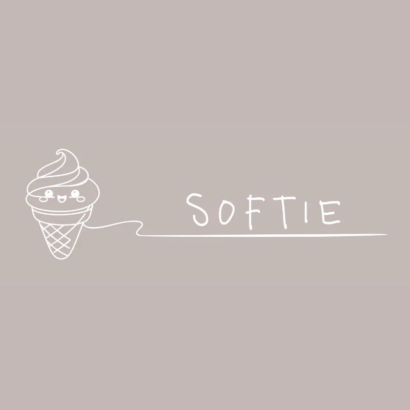 Softie. Softeis Liebe Minimal Oneline