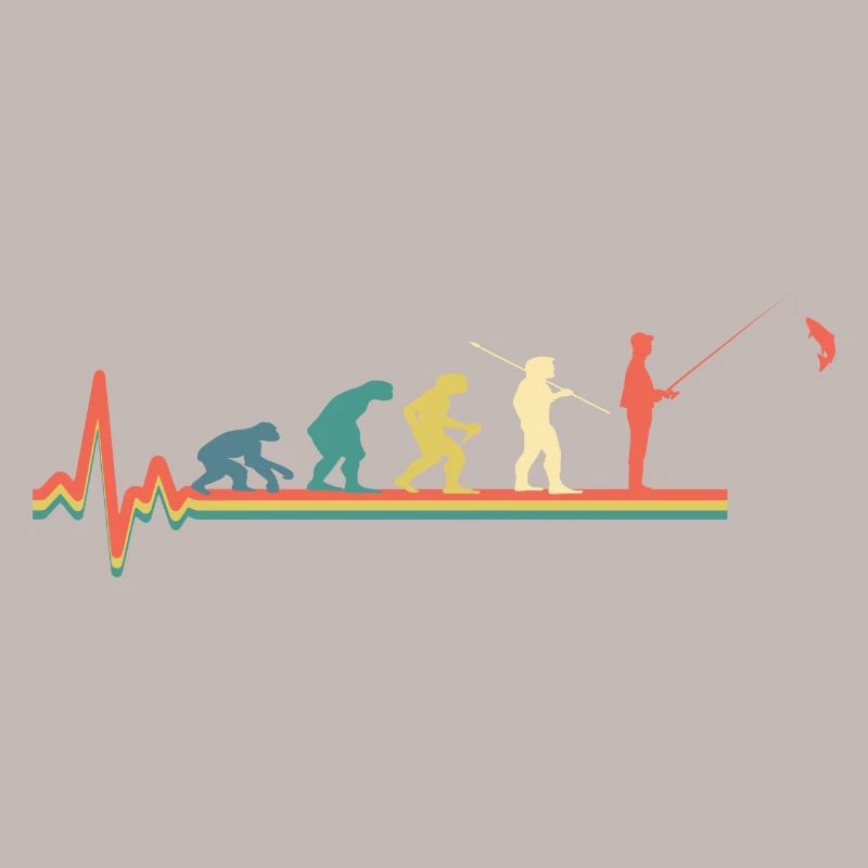 Fishing Angler Evolution Retro Fisherman