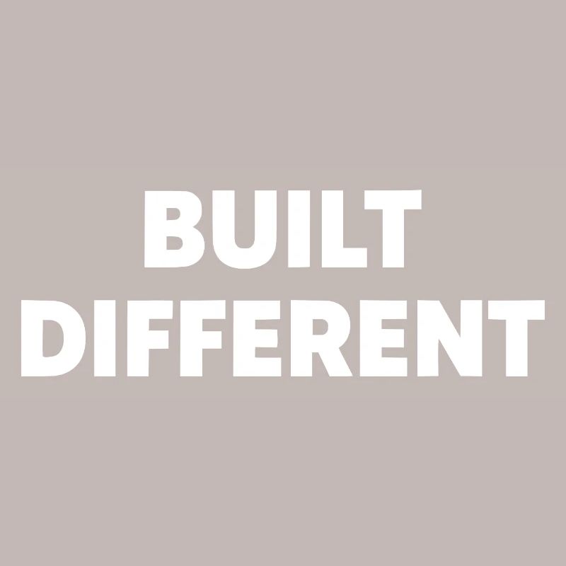 Built Different – Bold Statement Typografie