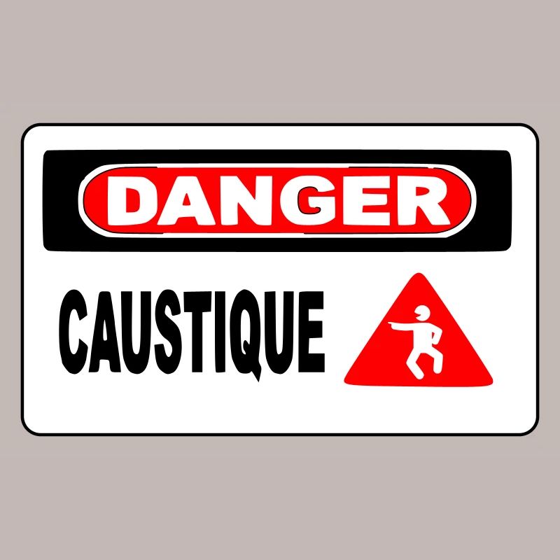 Panneau Danger Caustique