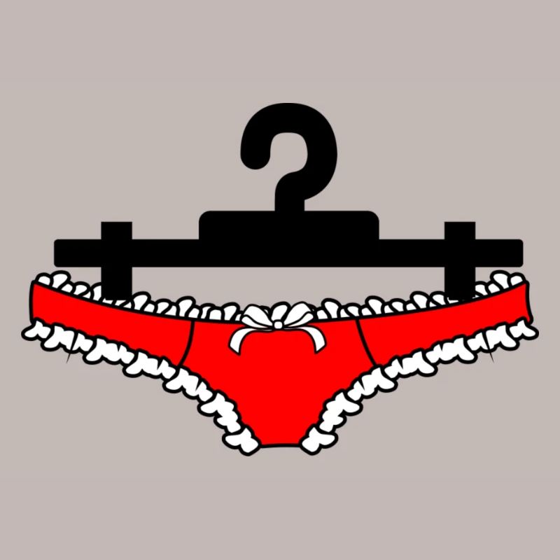 Dessous-Slips oder Damenunterhosen hängen an der Kleidung