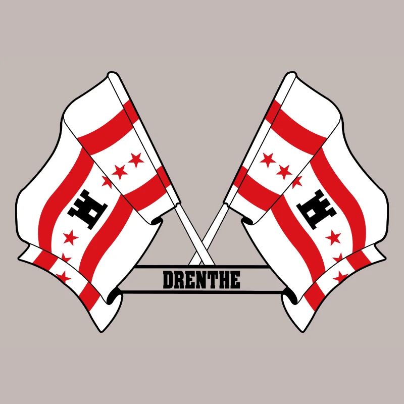 Two flags text DRENTHE