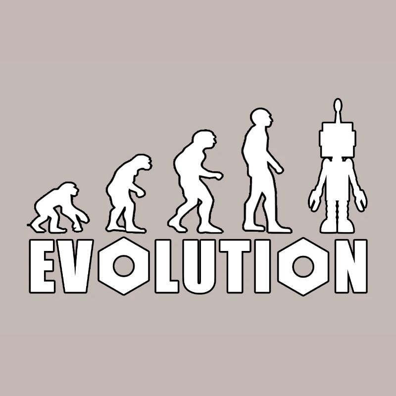 Evolution with robot figure design