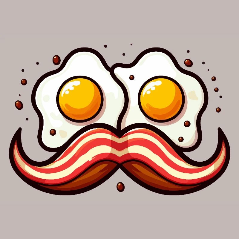 Retro Egg Mustache