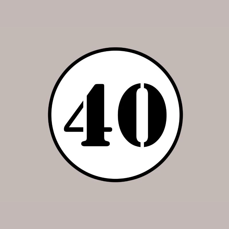 NUMMER 40 Vierzig Geburtstag Geschenk