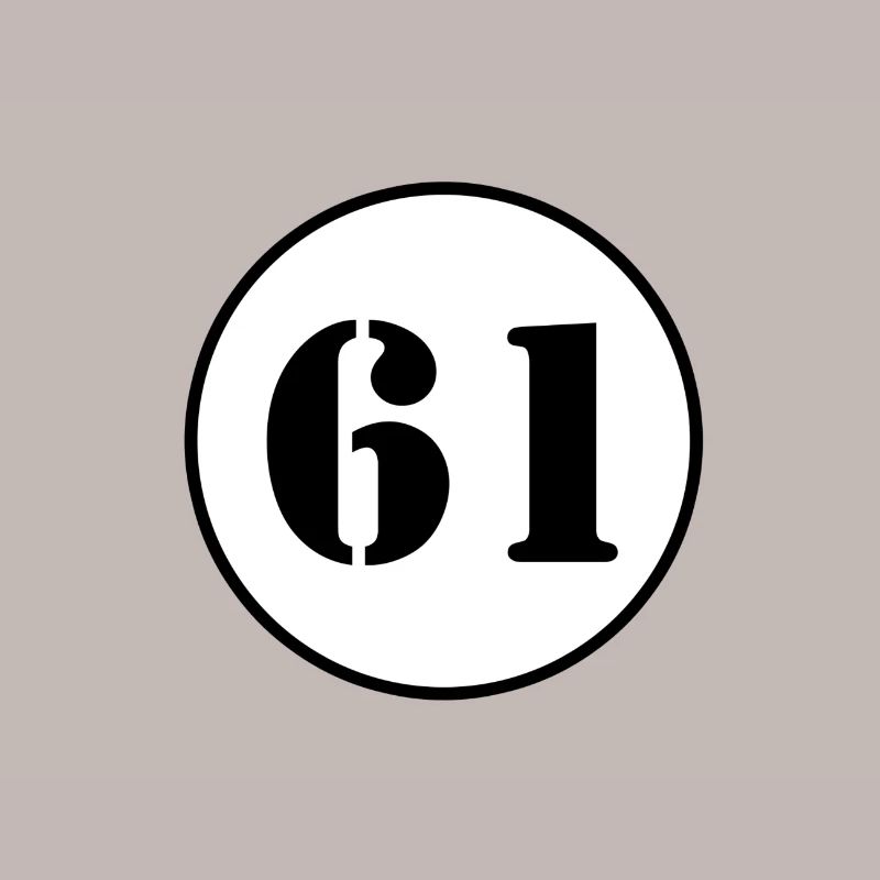 NUMMER 61 Einundsechzig Geburtstag Geschenk