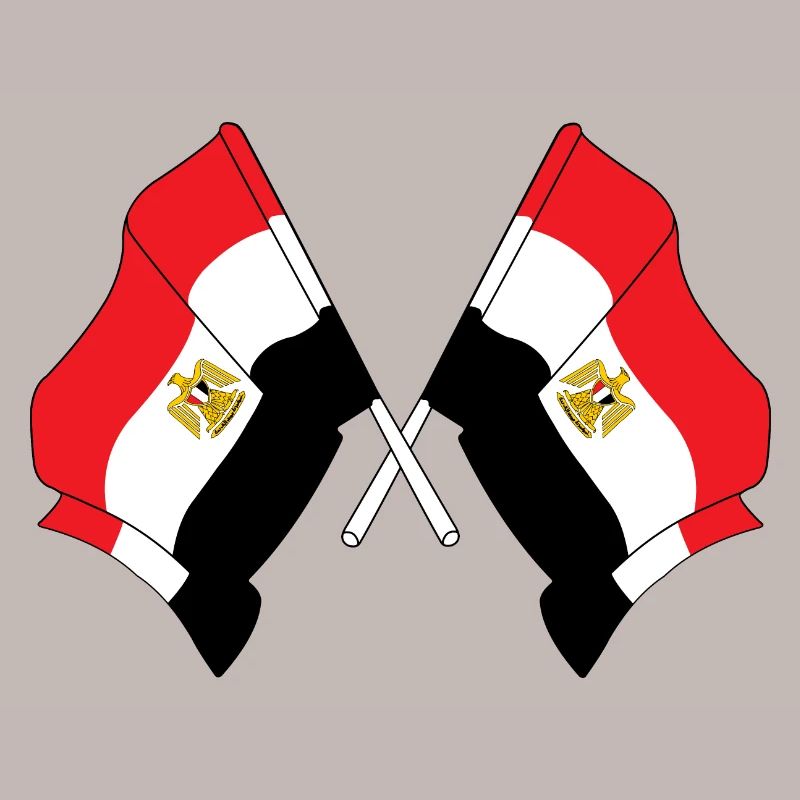 Two flags Egypt