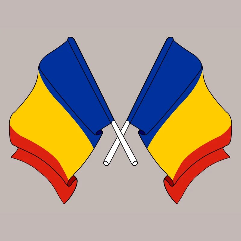 Deux drapeaux Drapeau de la Roumanie, drapeau horizontal m
