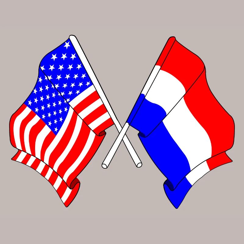 Drapeau des États-Unis et drapeau des Pays-Bas
