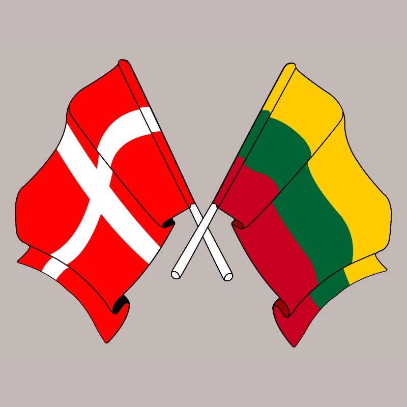 Drapeau Danemark, drapeau Lituanie
