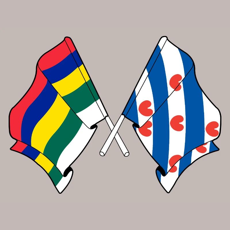 Drapeaux croisés de Terschelling et Frise