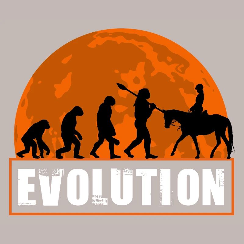 Evolution des Menschen Reitkunst