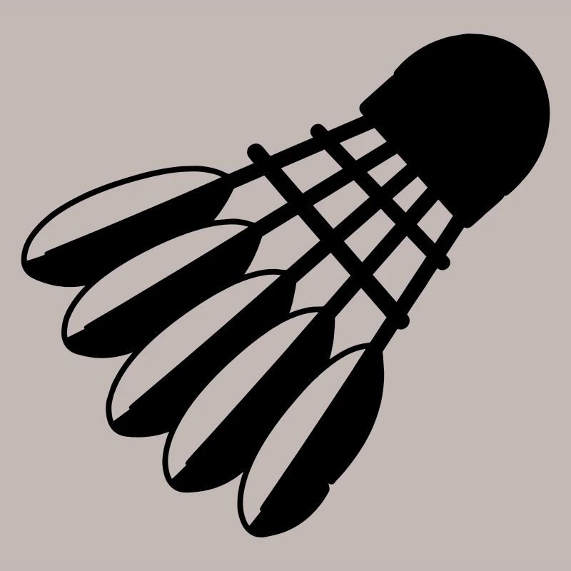 Badminton Shuttle Logo mit Federn
