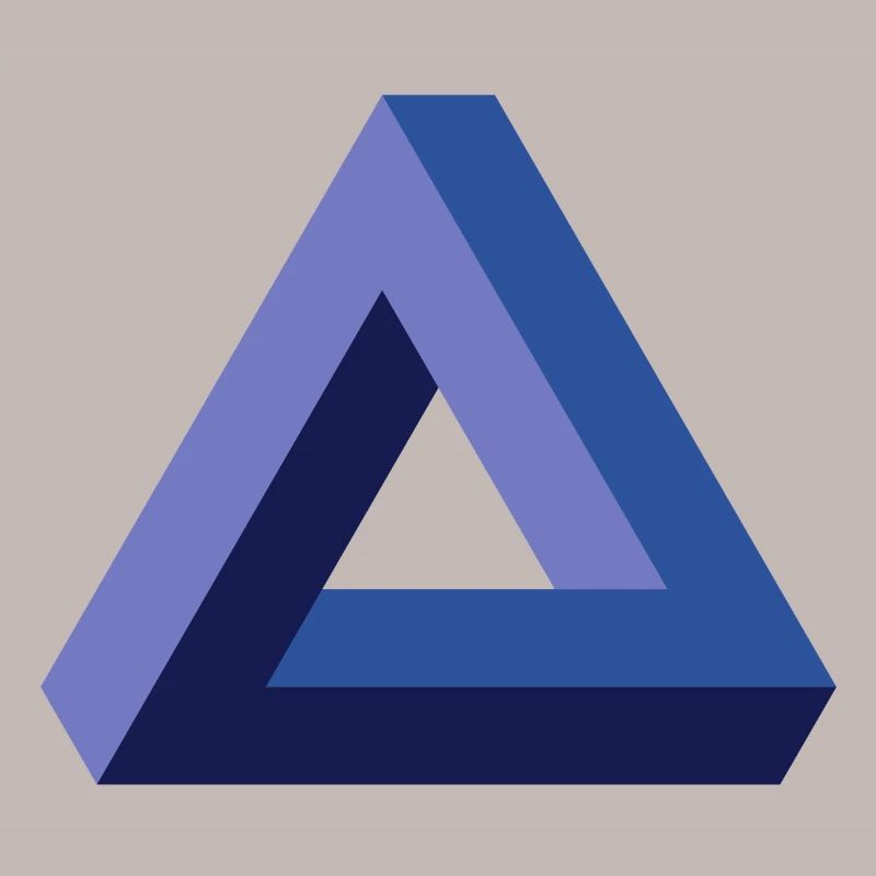 Optical illusion triangle