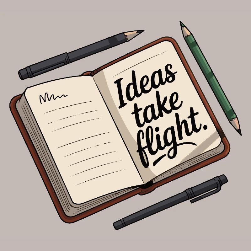 Inspirational Flight Idea Journal Design