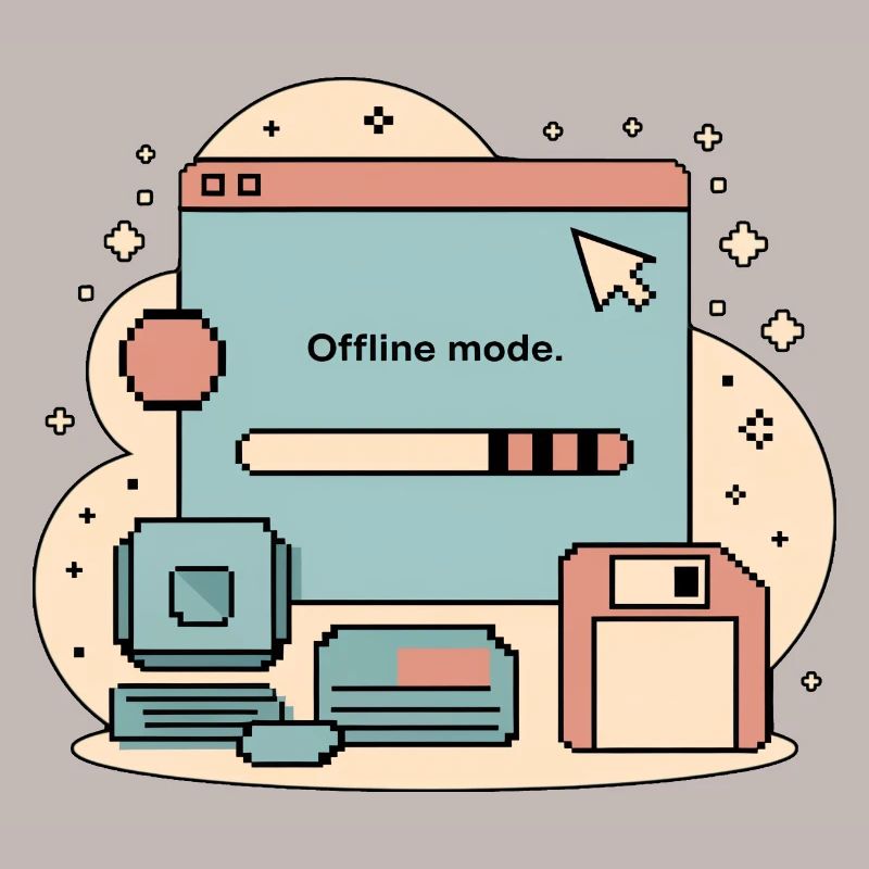 Offline Mode Retro Internet