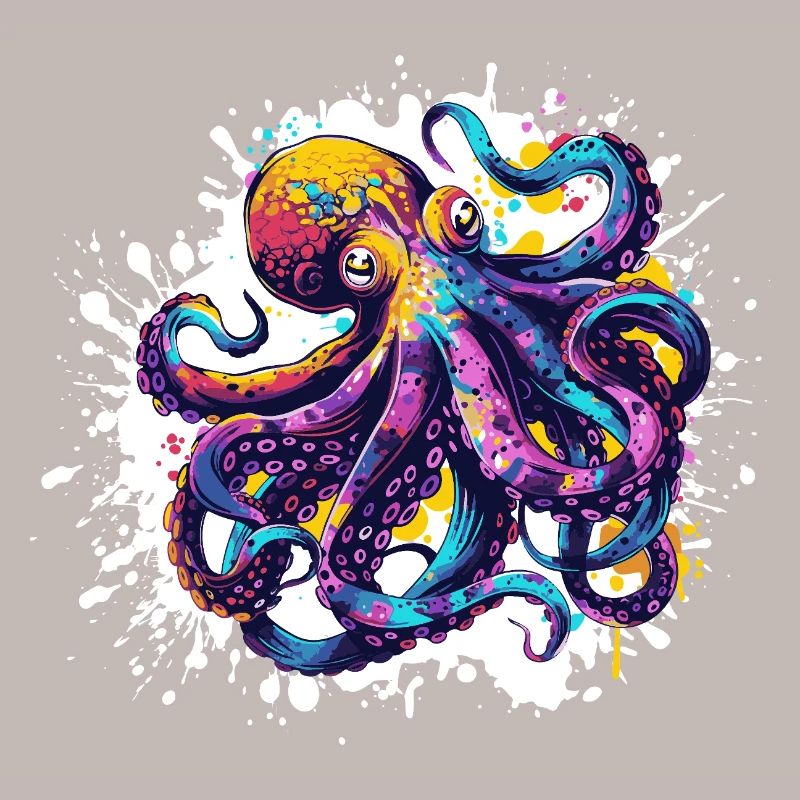 Neon Squid Color Explosion