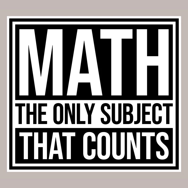 Math The Only Subject That Counts Nerd Mathe Logo