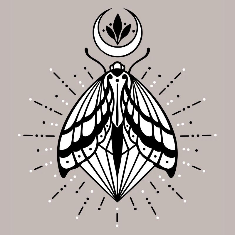 Moth moon crystal diamond firefly