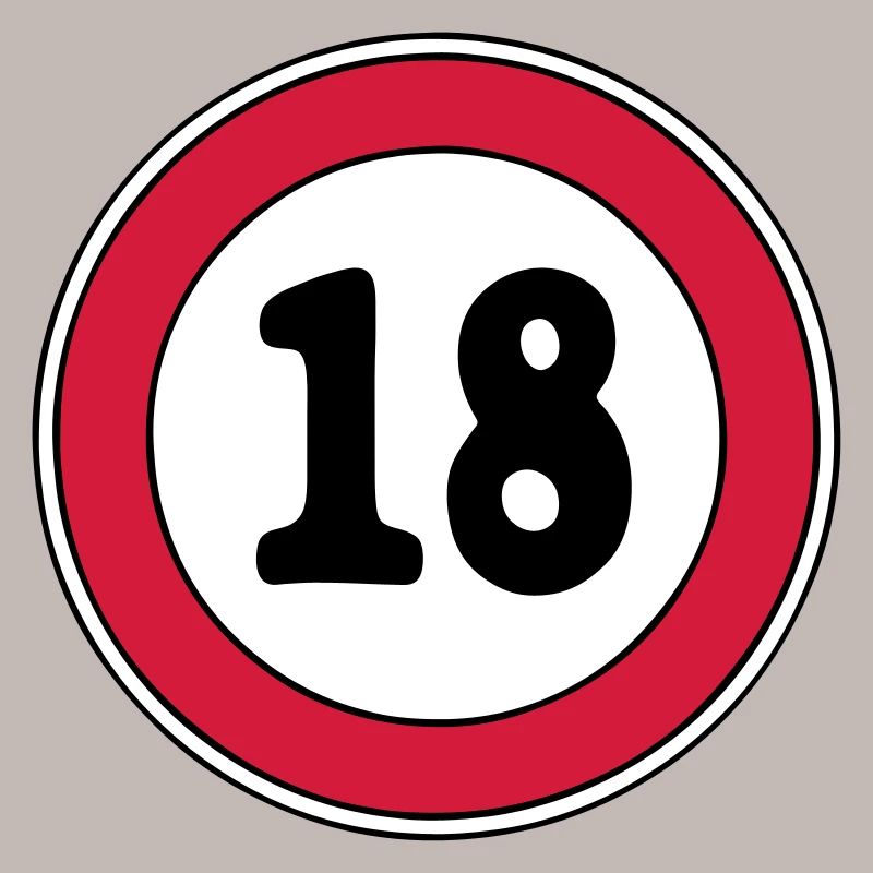 18. Geburtstag ,Volljährig , Schild (25)