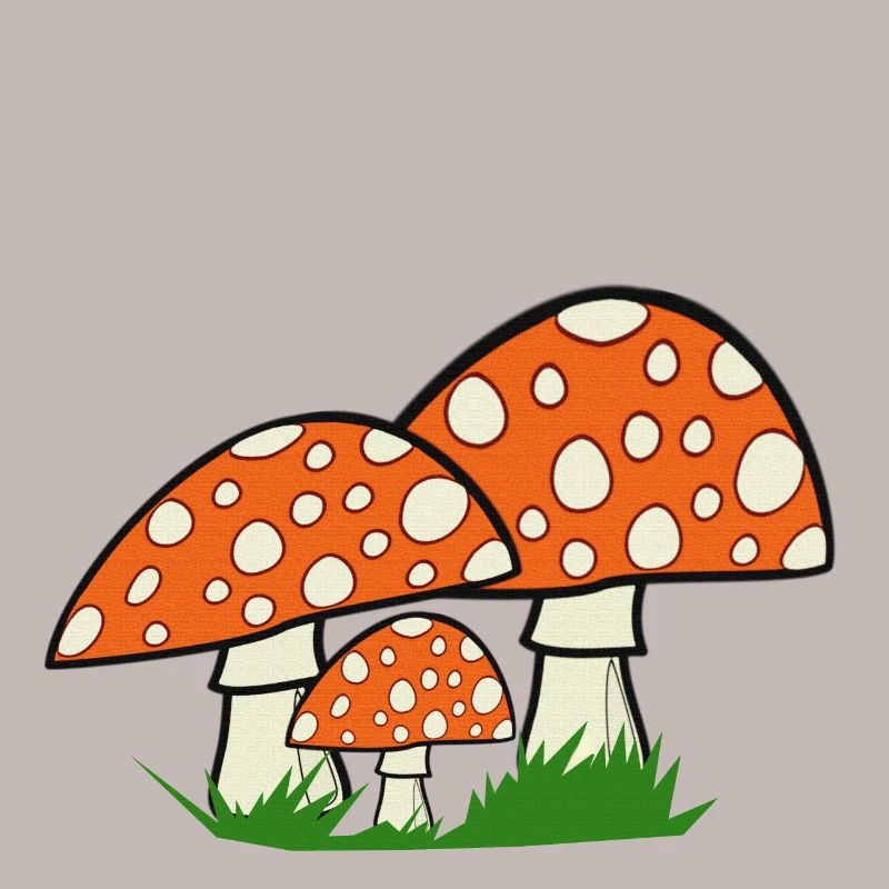 nature graphics, toadstools, great forest motifs