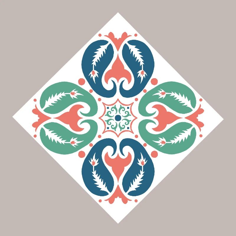 oriental pattern morocco red green blue