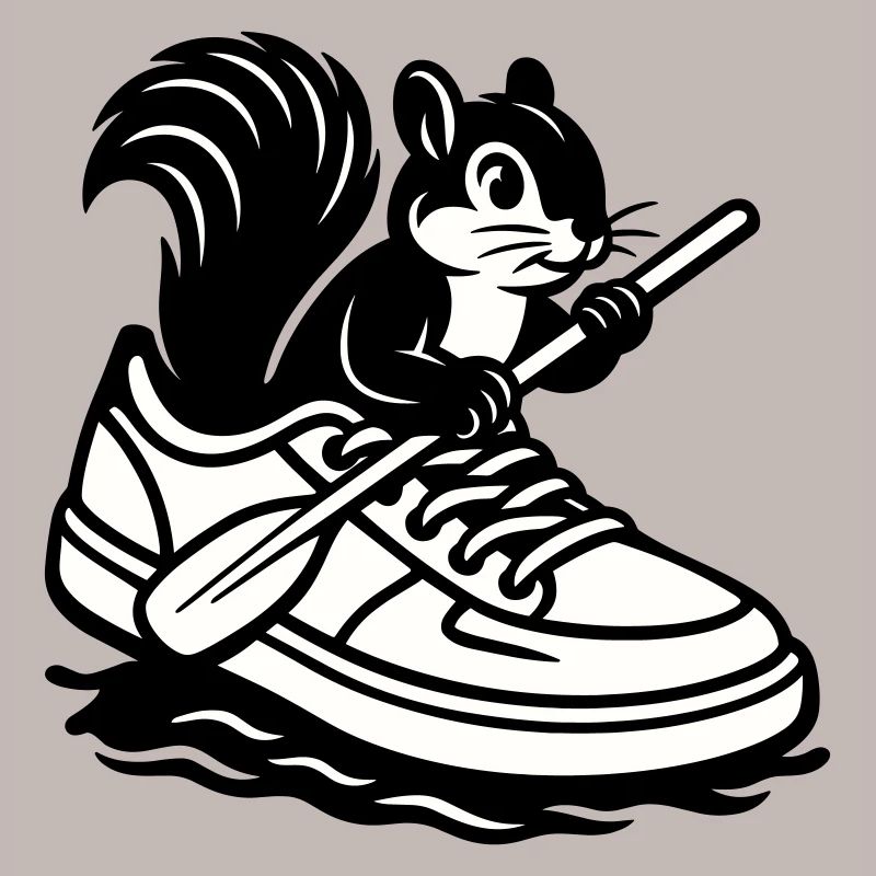 Squirrel in sneakers!