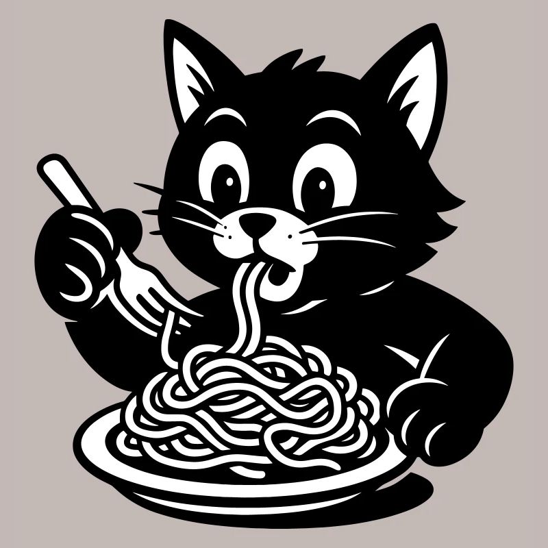 Cat Eats Spaghetti Meme