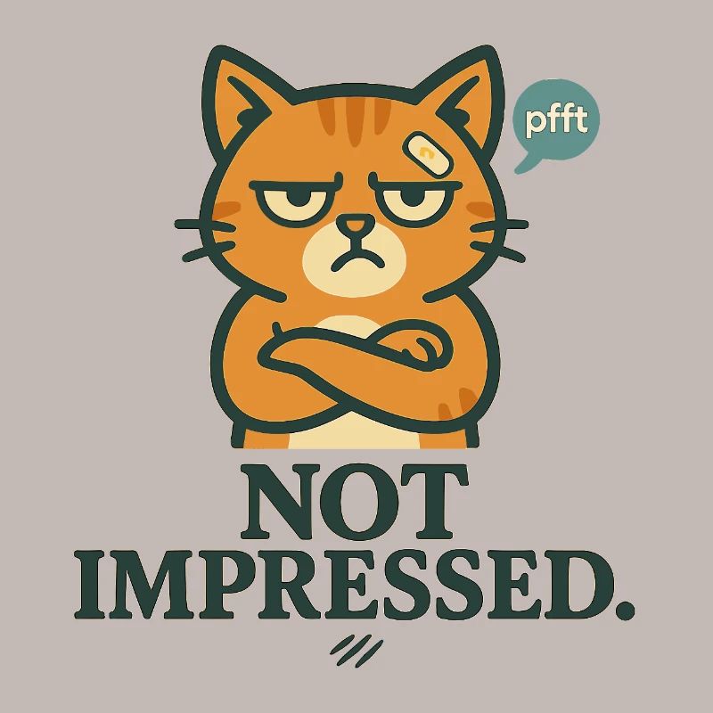 Not Impressed – Grumpy-Katze