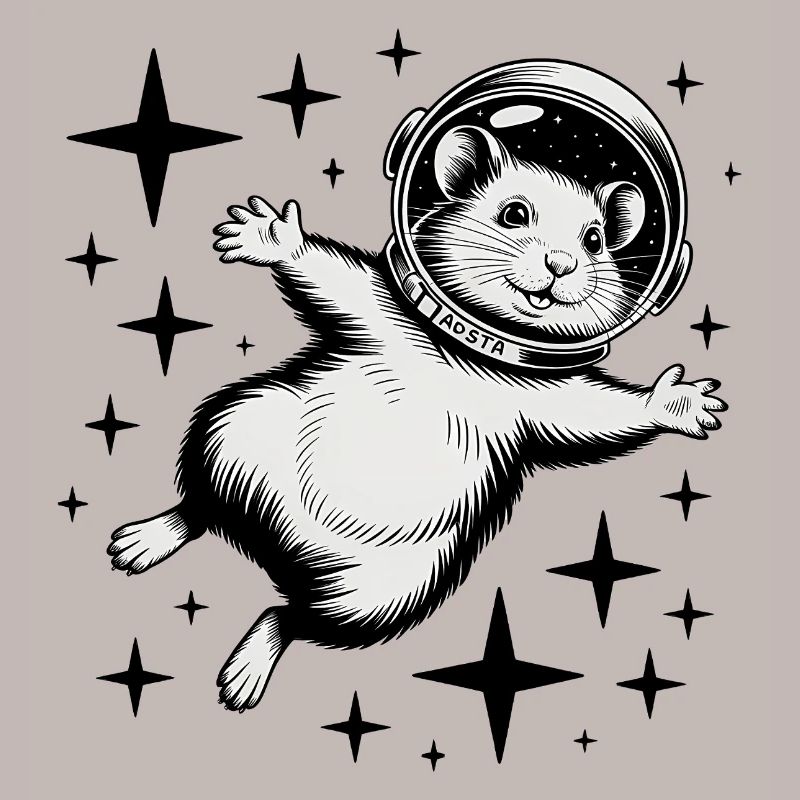 Hamster dans l'espace - Logo Cool Astonomy