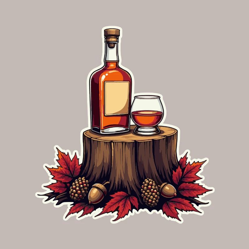Herbstwhisky auf Stump