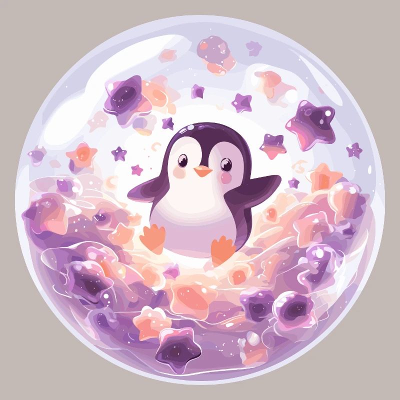 Penguin in bubble ball