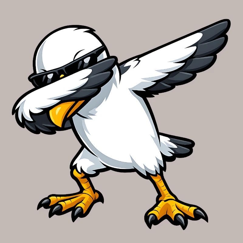 Dabbing Möwe