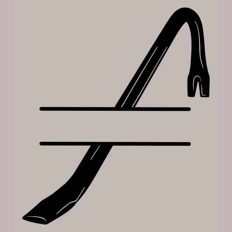 Einbruchslogo Brechstange oder Brechstange