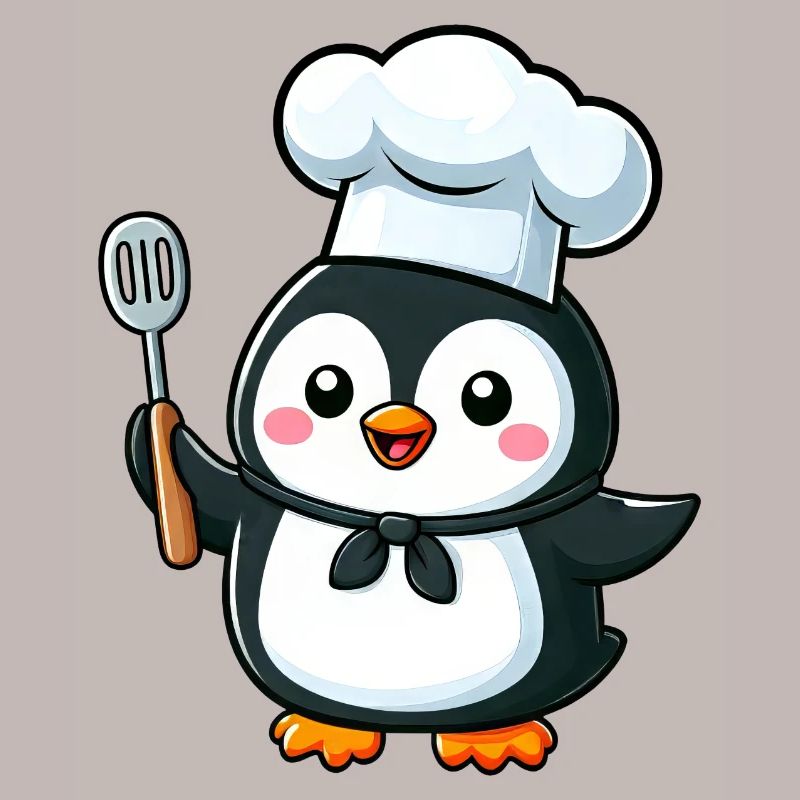 Mignon pingouin Chef bande dessinée conception de bande dessinée
