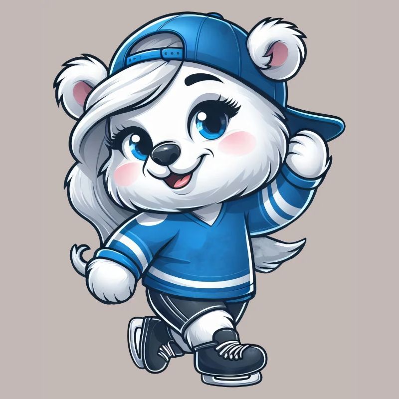 Bär Eisbär Mädchen Schlittschuh Eislaufen