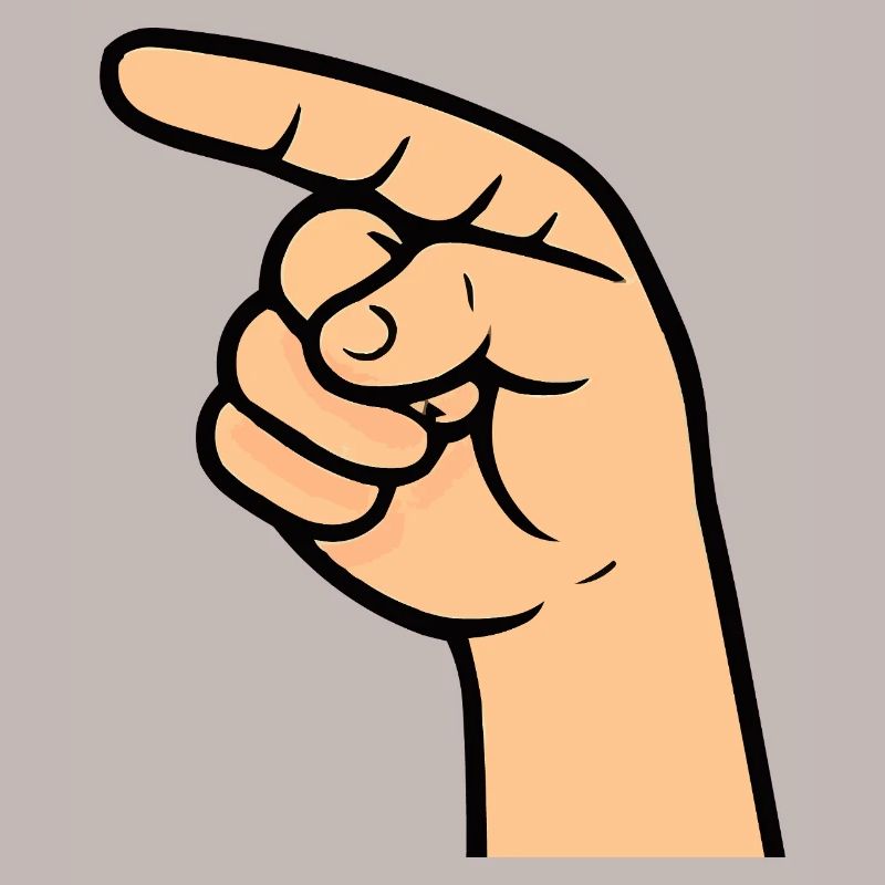 Hand Index Finger Comic