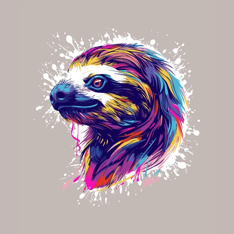 Faultier Sloth Splatter