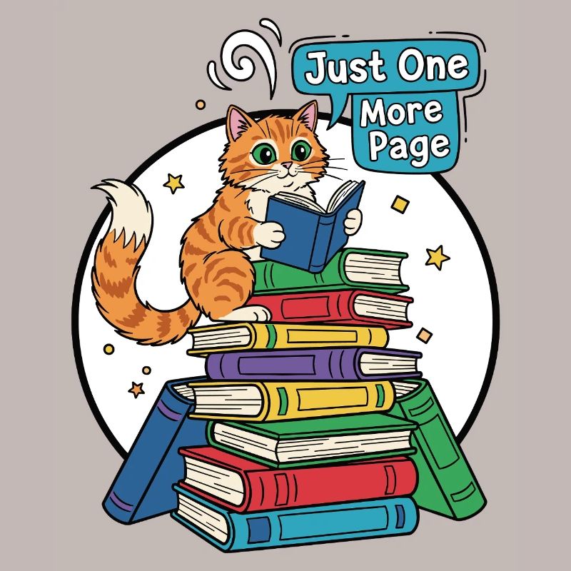 Cat reader: Just one more page