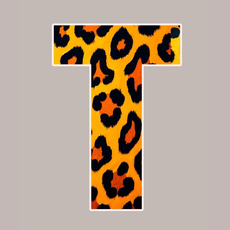 Leopard_Buchstabenmuster_ _T