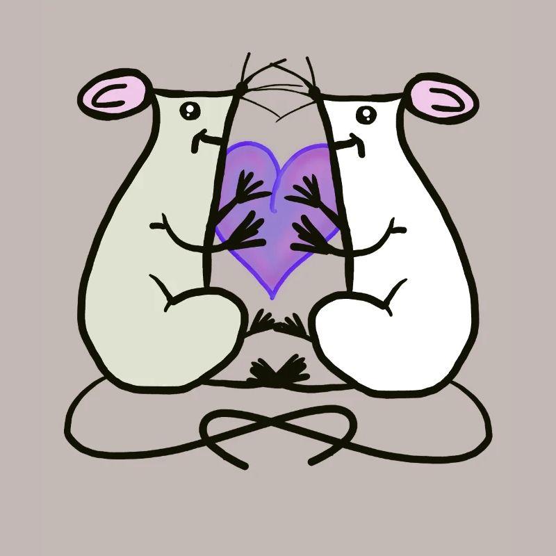 Ratten Mäuse Herz Valentin Freunde